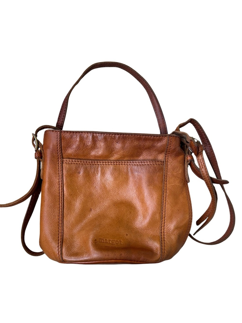 MARGOT NEW YORK Cloud Soft Leather Iris Small Crossbody Tan